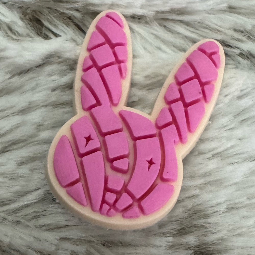 Pink Bunny Pan Dulce CROCS Jibbitz Shoe Charm 5/$20